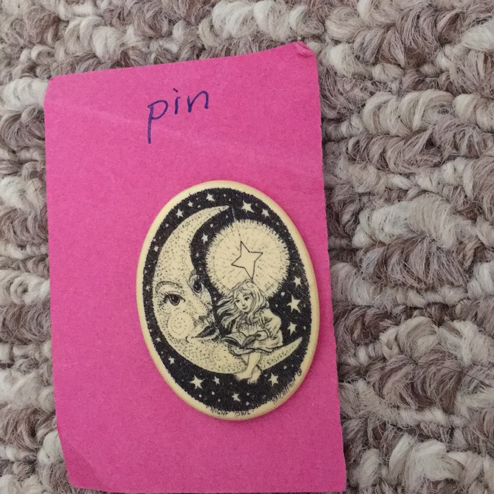 A moon and girl in the night pin! 🌌💫⭐️